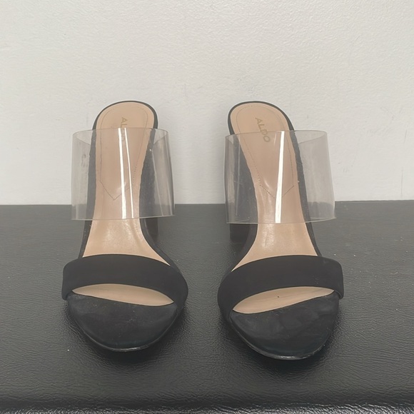 Black and transparent heel sandal - Picture 2 of 3